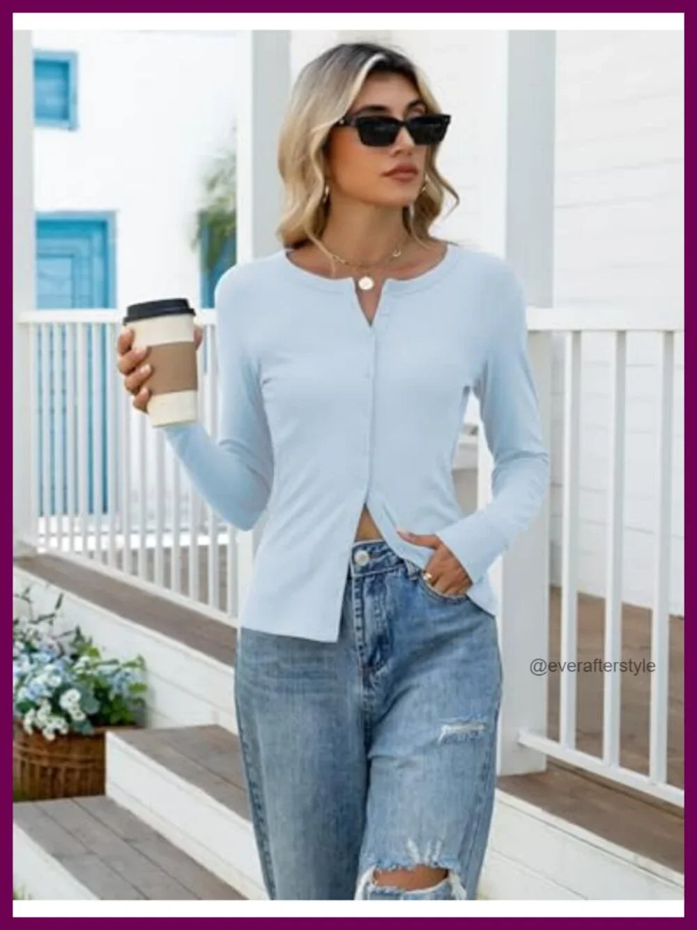 Long Sleeve Ribbed Button Down Cardigan Sweater for Women Lightweight